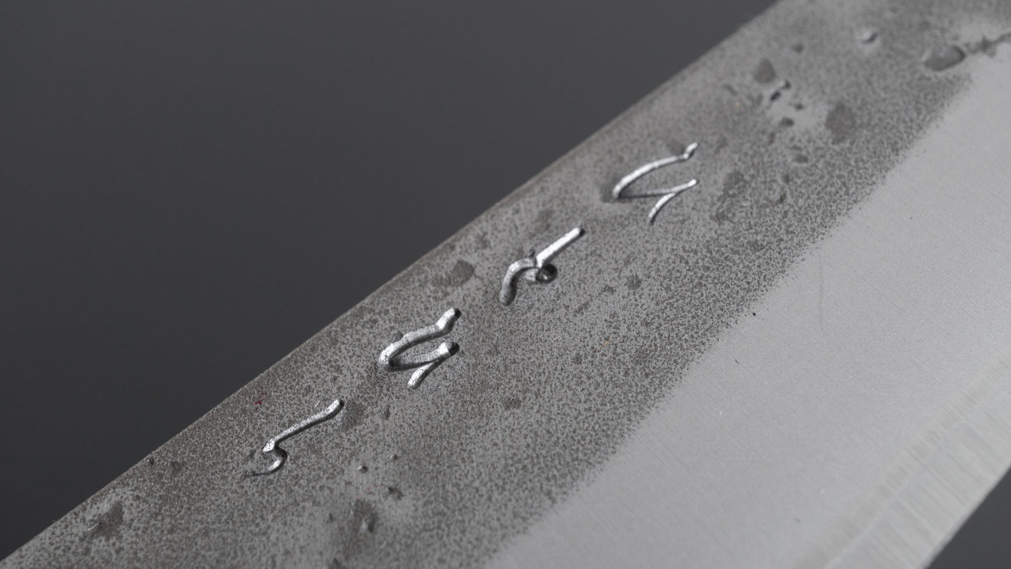 Hitohira TD Blue #2 Stainless Clad Nashiji Honesuki Kaku 150mm Walnut Handle