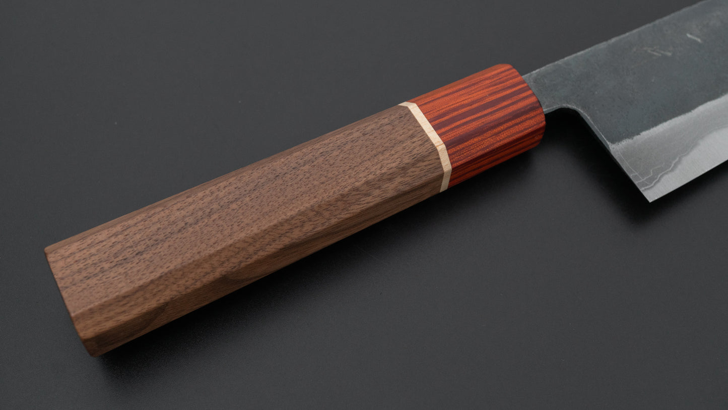 Hitohira Echizen NB White #2 Kurouchi Damascus Santoku 170mm Walnut Handle (Rengas Ferrule)
