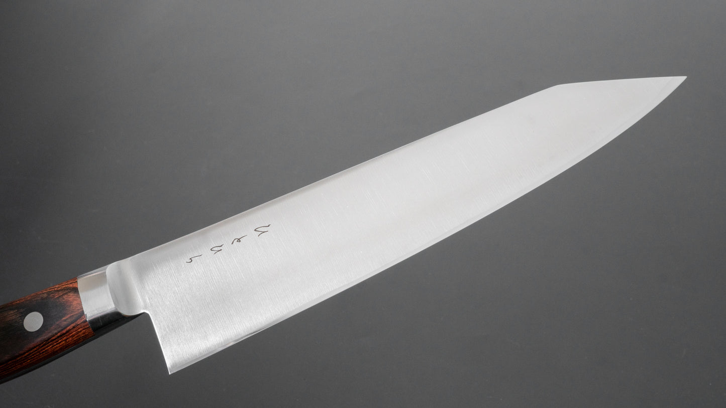 Hitohira KH roestvrij Kiritsuke Gyuto 210 mm imitatie mahoniehouten handvat