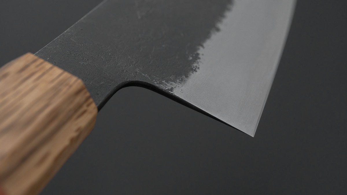 Hitohira Hinode Nashiji White #2 Stainless Clad Santoku 180mm Wood Handle