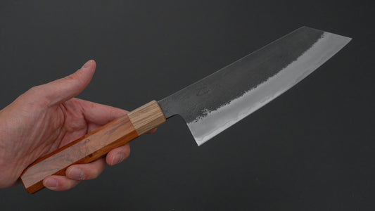 Hitohira Hinode Nashiji White #2 Stainless Clad Bunka 180mm Wood Handle