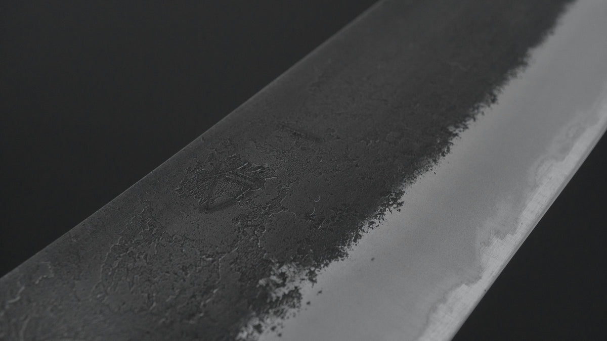 Hitohira Hinode Nashiji White #2 Stainless Clad Bunka 180mm Wood Handle