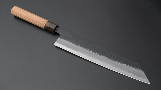 Hitohira Futana SB Kuro Tsuchime Kiritsuke Gyuto 240 mm kersenhouten handvat