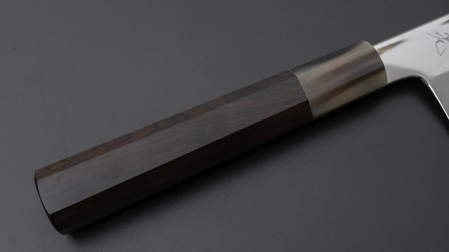 Hitohira Kikuchiyo Rou Silver #3 Fully Mirror Polished Gyuto 210mm Ebony Handle