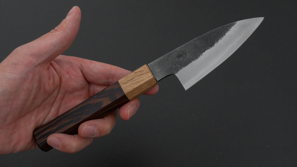 Hitohira Hinode Nashiji White #2 Stainless Clad Paring 90mm Wenge Handle