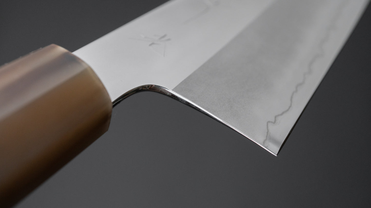 Hitohira Kikuchiyo Rou Silver #3 Mirror Polished Gyuto 240mm Ebony Handle