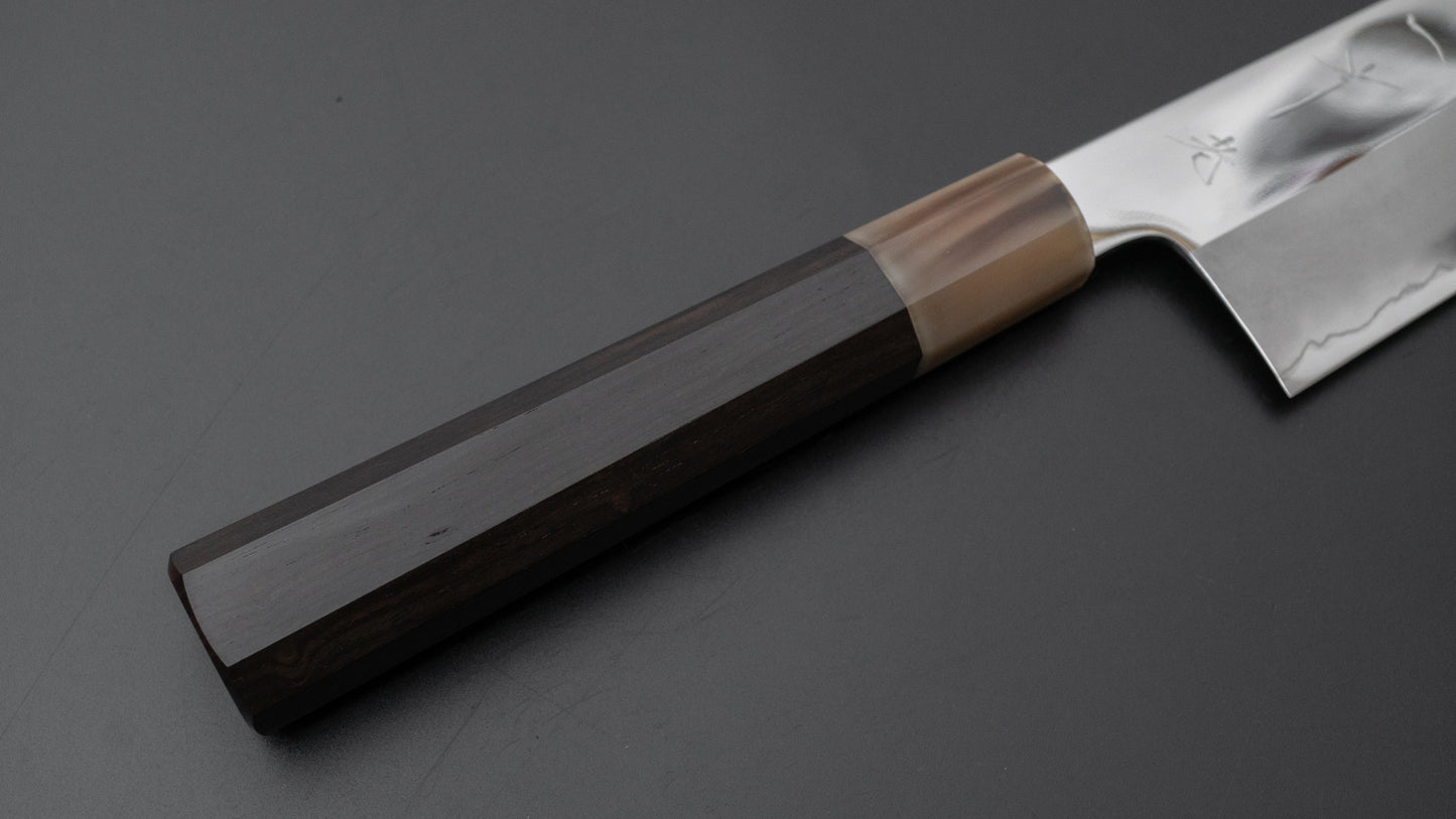 Hitohira Kikuchiyo Rou Silver #3 Mirror Polished Gyuto 240mm Ebony Handle