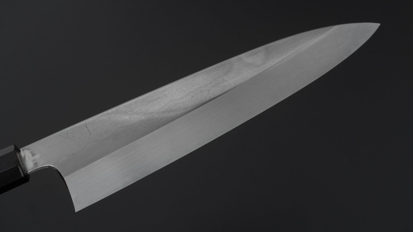 Hitohira Togashi Blue #1 Notaremon Mizu Honyaki Gyuto 240mm Kurokaki Persimmon Handle (#115/ Saya)