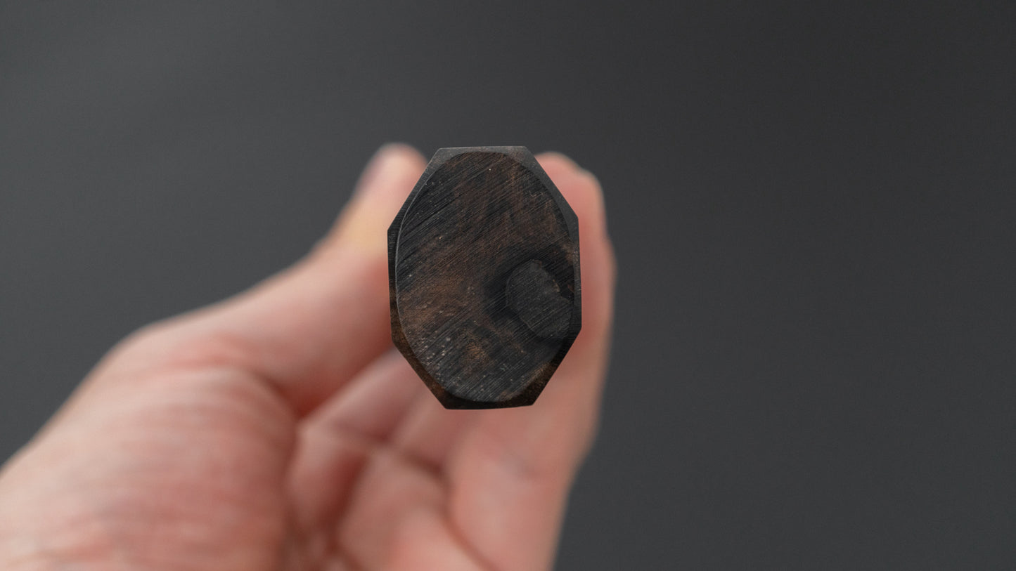 Hitohira Togashi Blue #1 Notaremon Mizu Honyaki Gyuto 240mm Kurokaki Persimmon Handle (#115/ Saya)