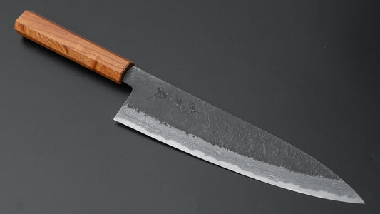 Ajikataya White #2 Nashiji Damascus Gyuto 210mm Keyaki Zelkova Handle