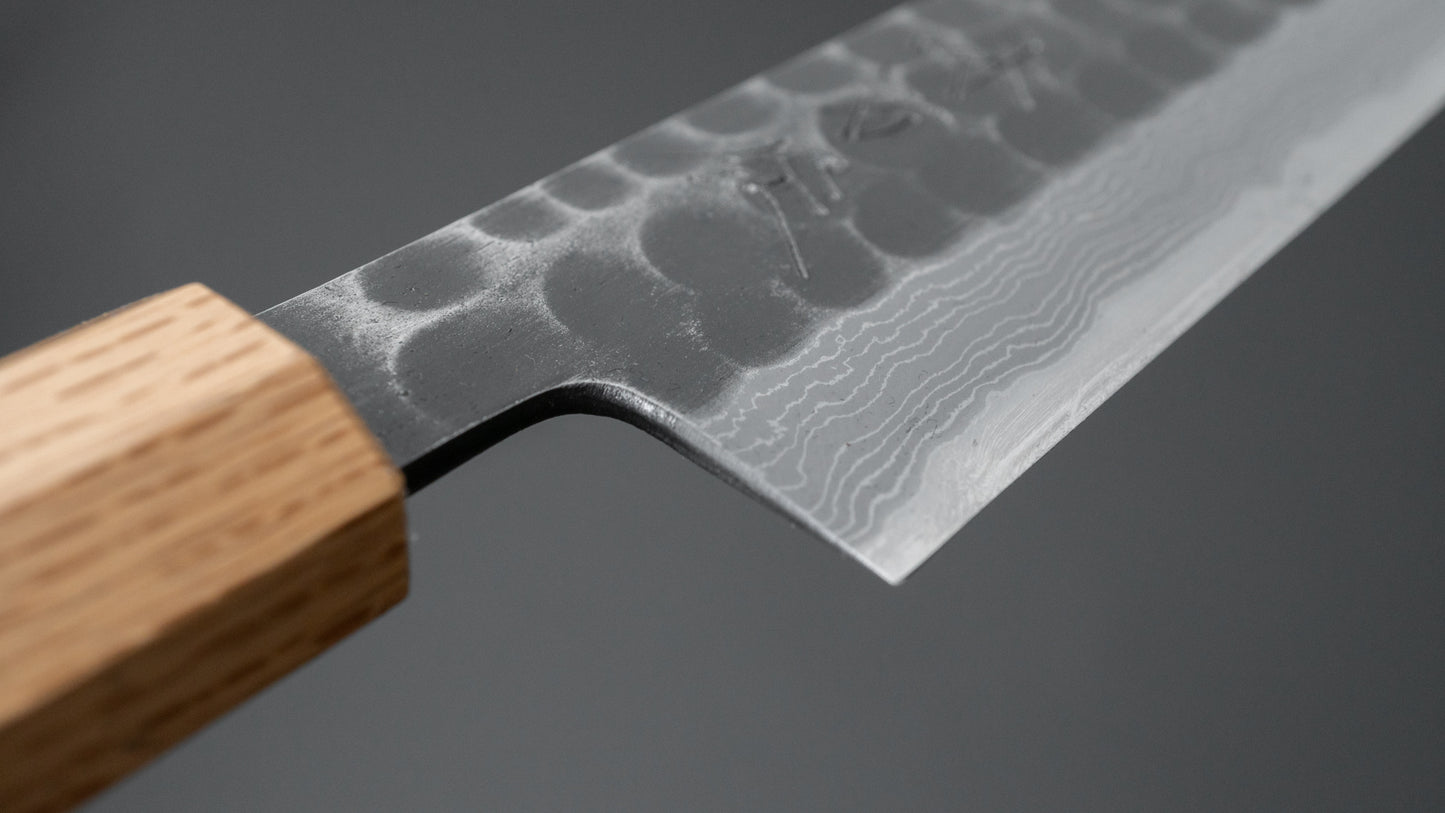 Ajikataya White #2 Tsuchime Damascus Sujihiki 270mm Walnut Handle