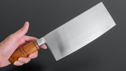 Hitohira Stainless Clad Chinese Cleaver 200mm Beechwood Handle