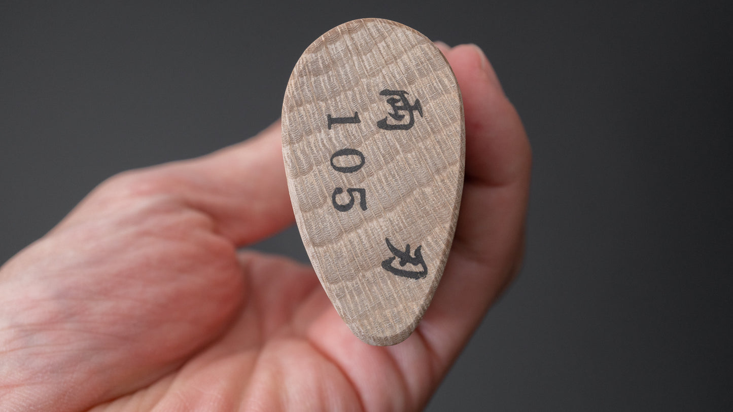 Ajikataya Kurouchi Bijl 105 mm eiken handvat (dubbele schuine kant) 