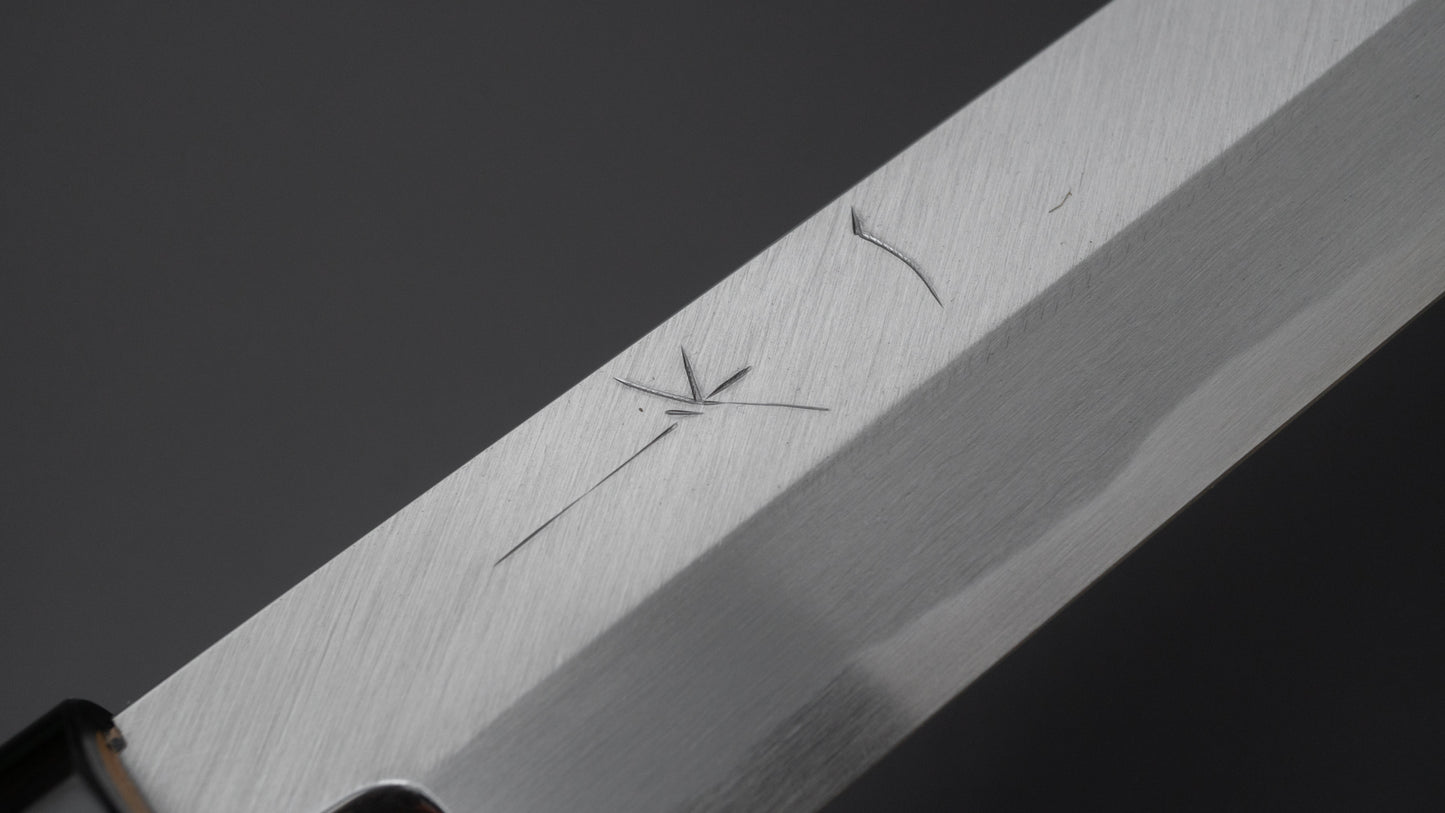 Hitohira Tanaka Manzo Blue #1 Yanagiba 240mm Ho Wood Handle (D-Shape/ Saya)