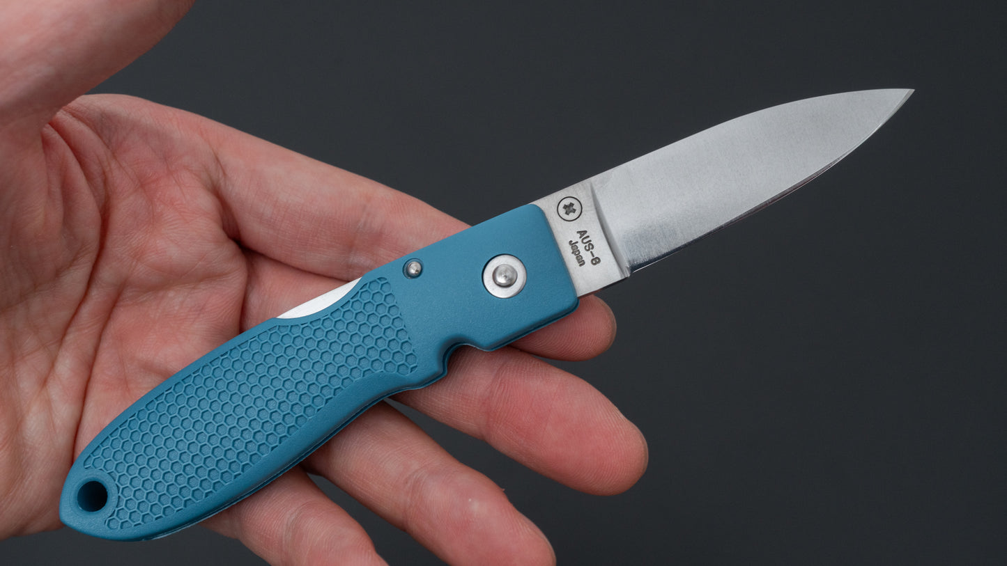 MOKI Coupe Folding Knife Grilon Handle (Grayish Blue)