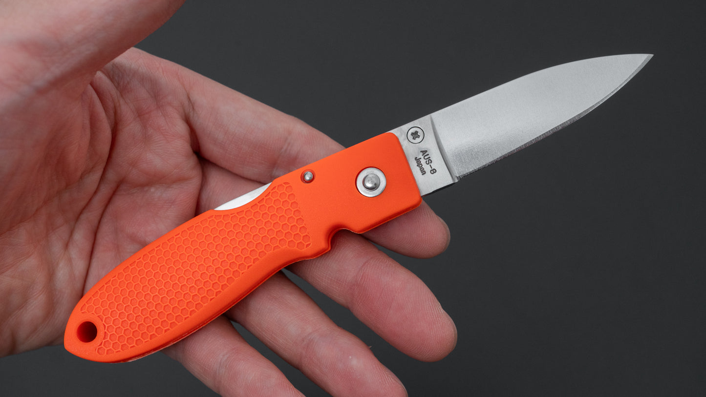 MOKI Coupe Folding Knife Grilon Handle (Rescue Orange)