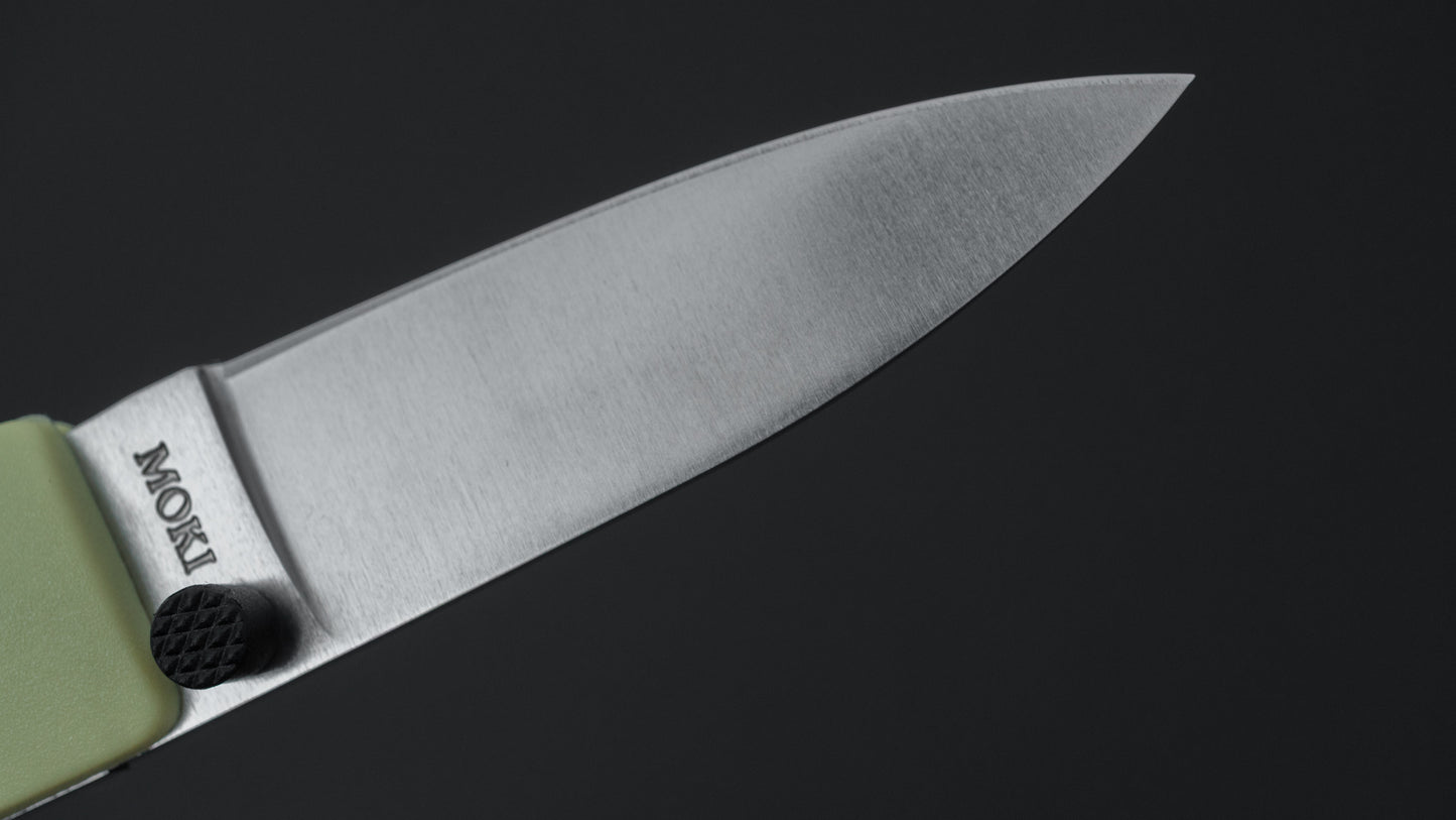 MOKI Coupe Folding Knife Grilon Handle (Cream Green)