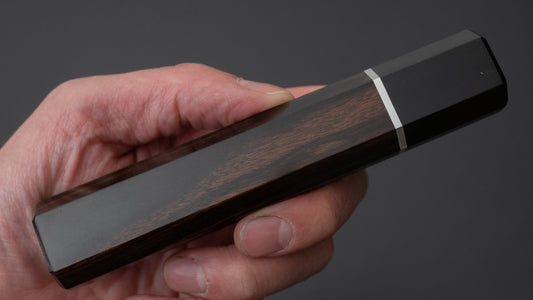 Hitohira WB Ebony x Buffalo Horn Handle with Aluminum Spacer (Gyuto/ Santoku/ Nakiri)