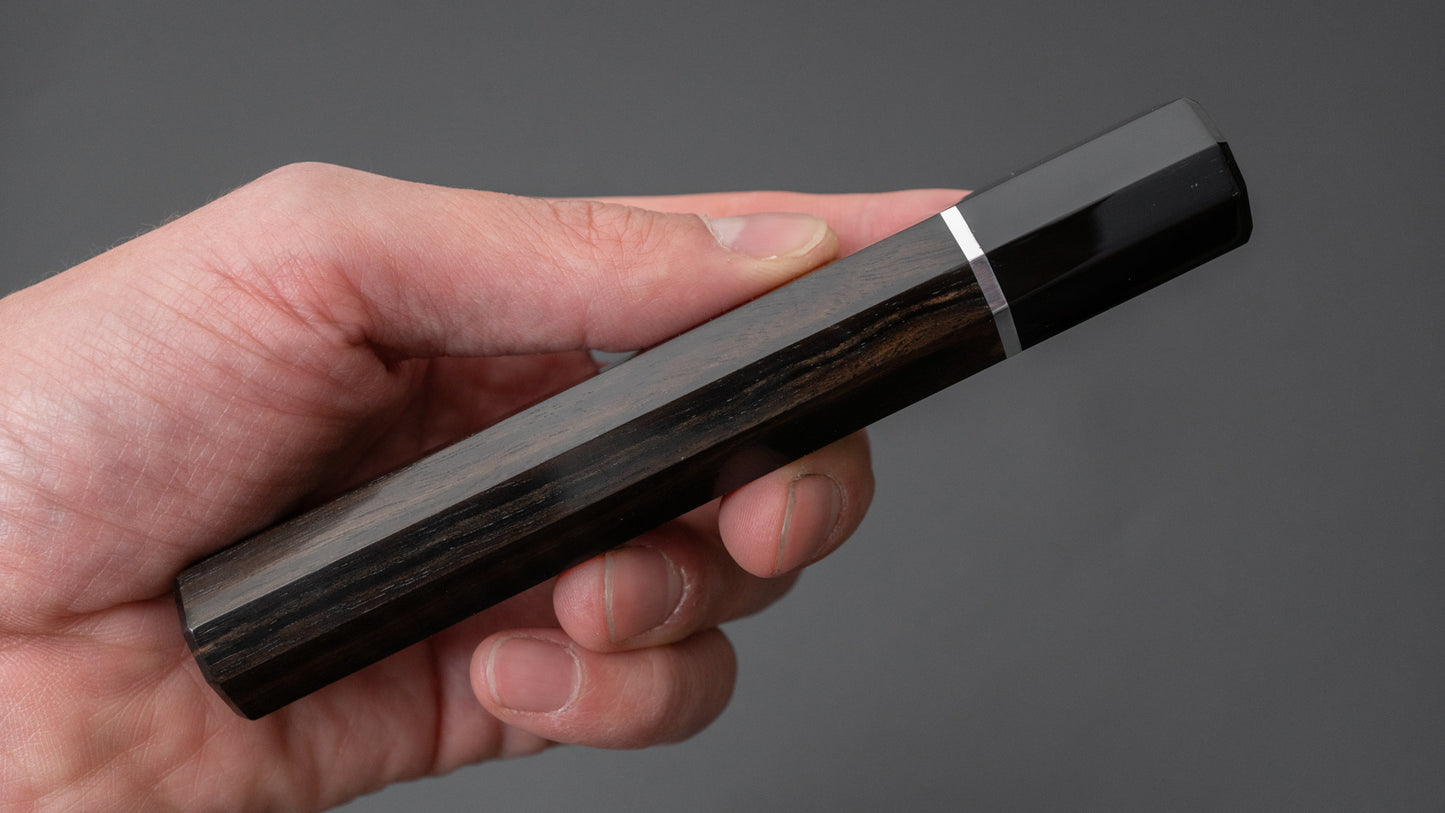 Hitohira WB Ebony x Buffalo Horn Handle with Aluminum Spacer (Gyuto/ Santoku/ Nakiri)