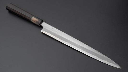 Hitohira Togashi Wit #1 Tachi Yanagiba 270 mm ebbenhouten handvat (Saya)