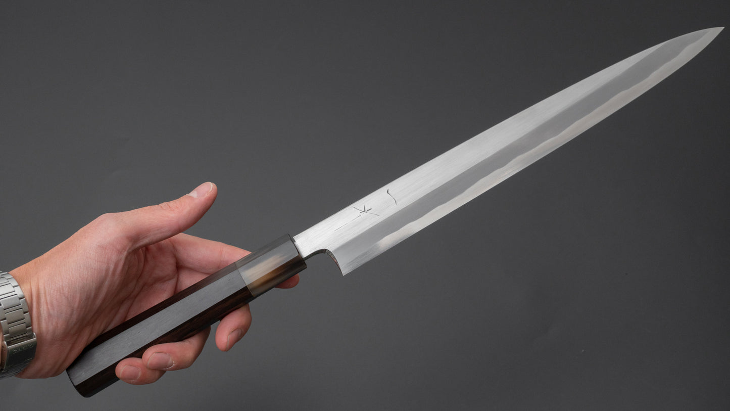 Hitohira Togashi White #1 Tachi Yanagiba 270mm Ebony Handle (Saya)
