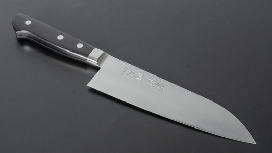 Hitohira Imojiya Blue #2 Stainless Clad Santoku 165mm Pakka Handle