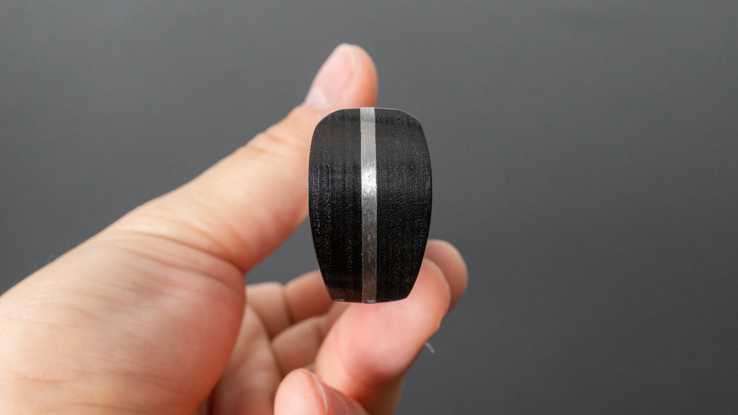 Hitohira Imojiya Blue #2 Stainless Clad Santoku 165mm Pakka Handle