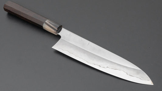 Hitohira Kikuchiyo Rou Silver #3 Mirror Polished Gyuto 210mm Ebony Handle