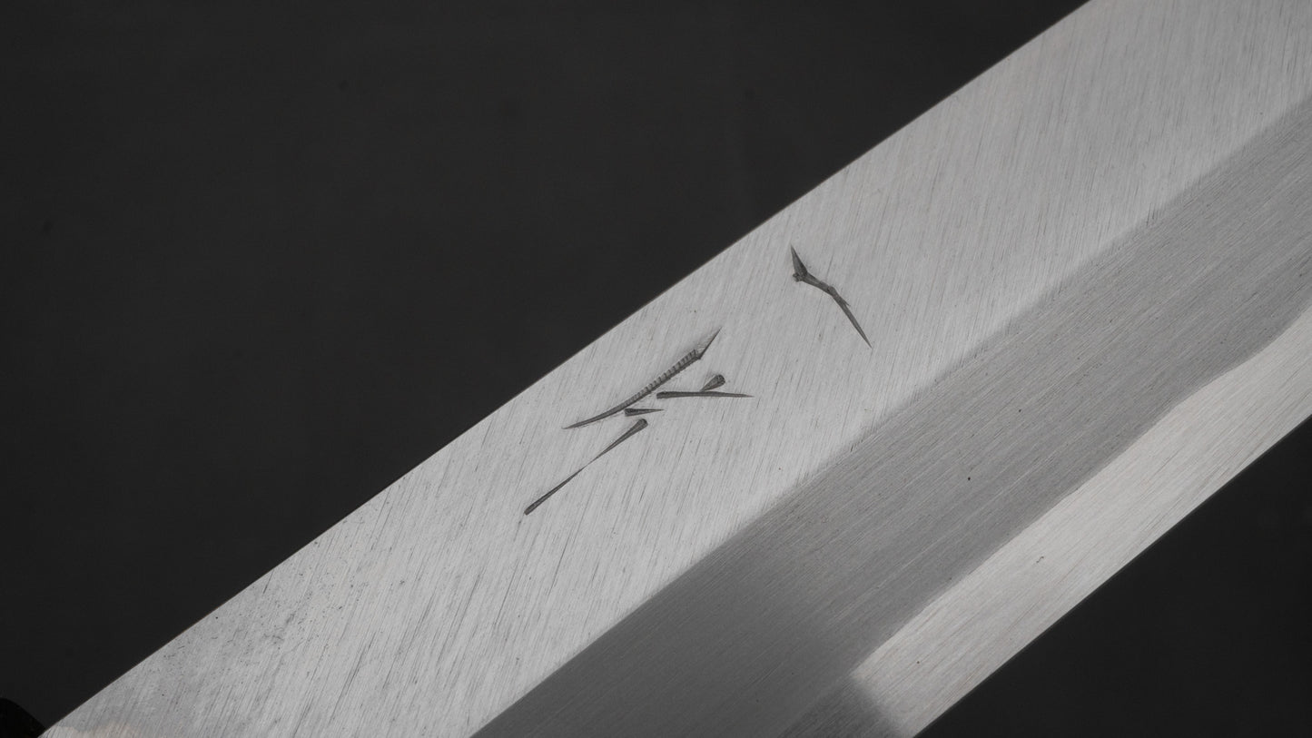 Hitohira Kikuchiyo Manzo Blue #2 Yanagiba 210mm Ho Wood Handle (Saya)