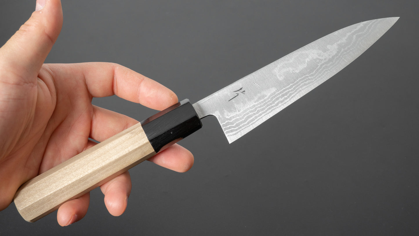 Hitohira GR Blue #2 Damascus Petty 135mm Ho Wood Handle