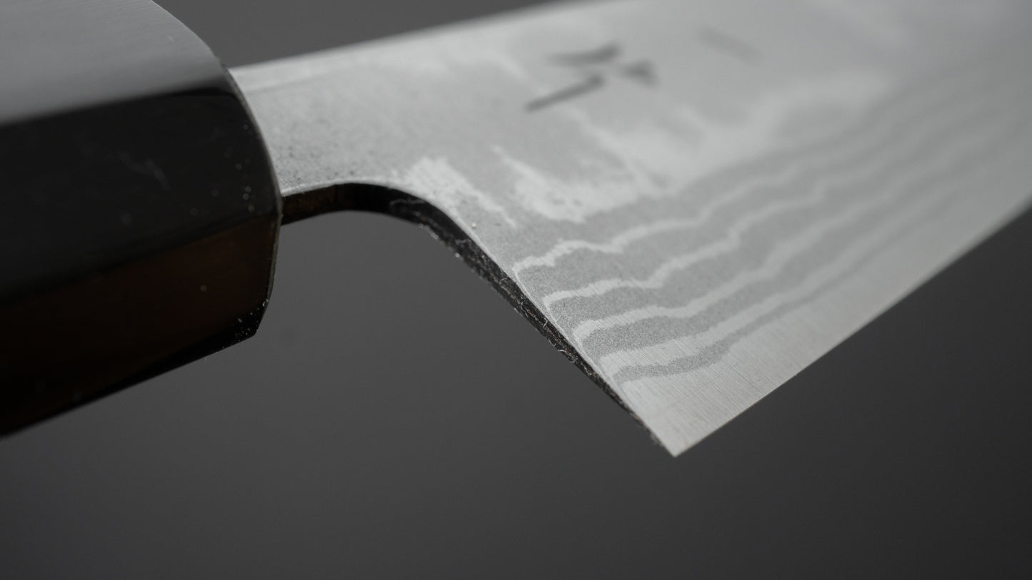 Hitohira GR Blue #2 Damascus Petty 135mm Ho Wood Handle