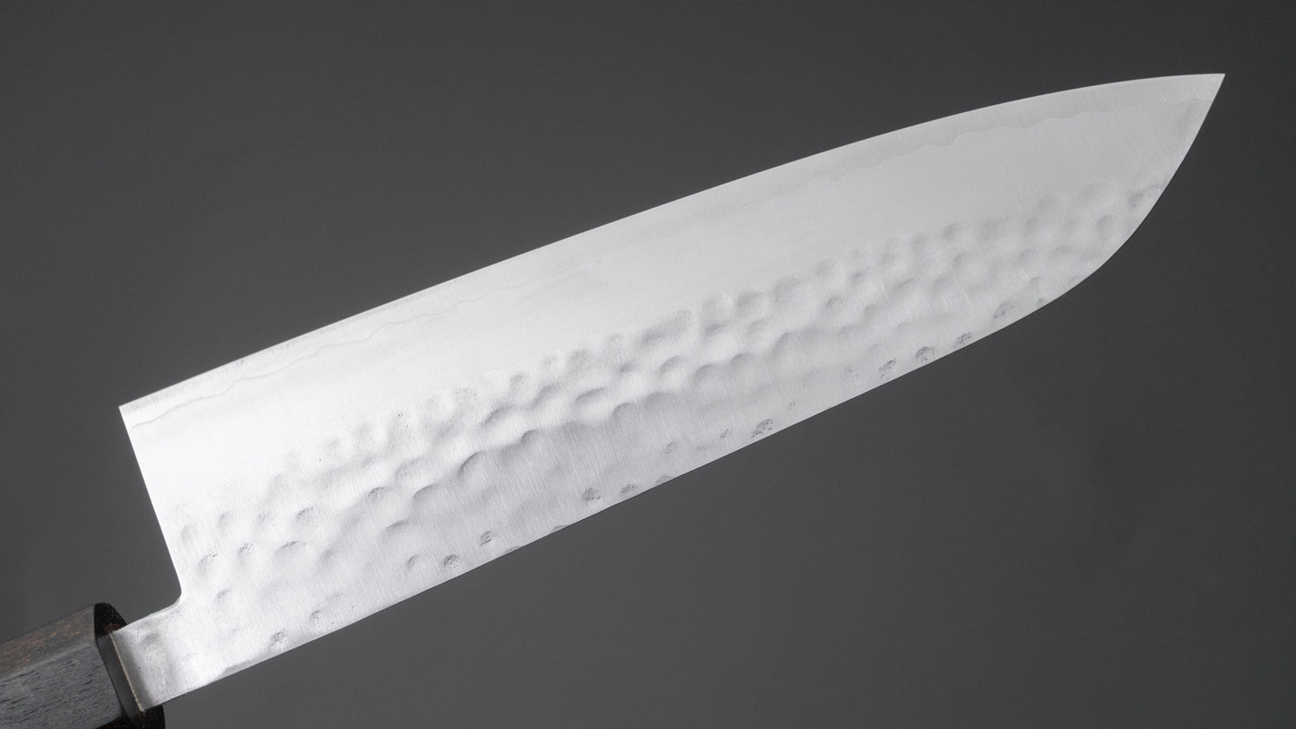 Hitohira NM Tsuchime Gyuto 180 mm walnoot handvat (Ziricote ferrule)