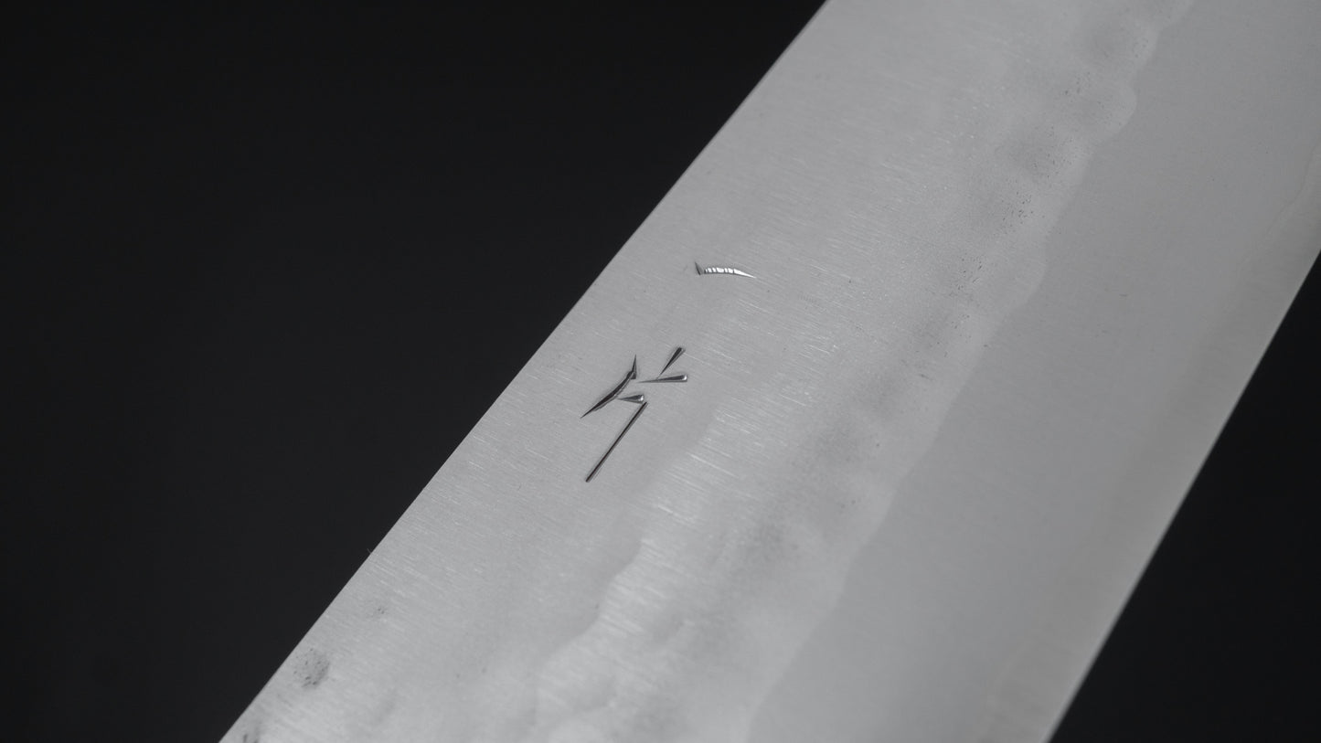 Hitohira NM Tsuchime Gyuto 180 mm walnoot handvat (Ziricote ferrule)