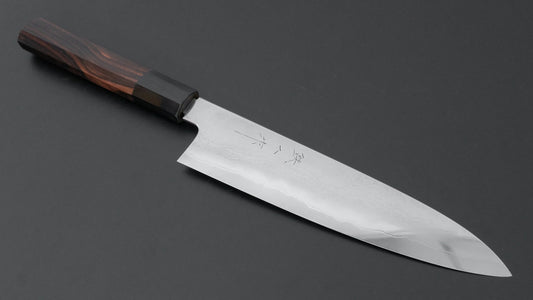 Tetsujin Silver #3 Metal Flow Gyuto 210mm Taihei Makassar Ebony Handle