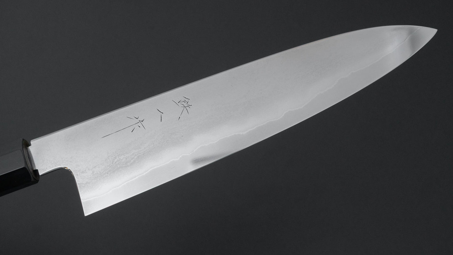 Tetsujin Silver #3 Metal Flow Gyuto 210mm Taihei Makassar Ebony Handle