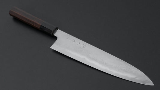 Tetsujin Silver #3 Metal Flow Gyuto 240mm Taihei Makassar Ebony Handle