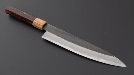 Hitohira Hinode Nashiji White #2 Stainless Clad Sujihiki 210mm Wood Handle