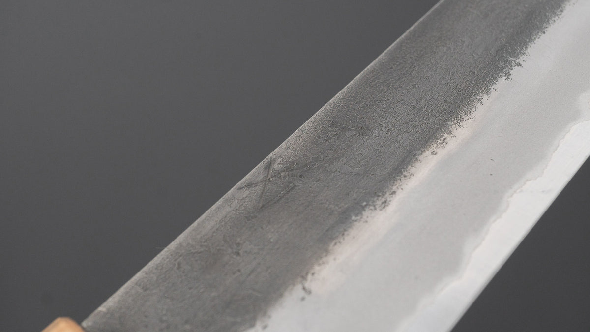 Hitohira Hinode Nashiji White #2 Stainless Clad Sujihiki 210mm Wood Handle