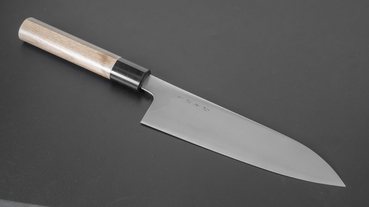 Hitohira KH Stainless Santoku 180mm Ho Wood Handle (D-Shape)