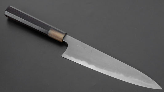 Hitohira Tanaka Yohei Blue #1 Kasumi Gyuto 210 mm ebbenhouten handvat