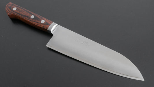 Hitohira Imojiya MZ VG-1 Santoku 165 mm imitatie mahoniehouten handvat