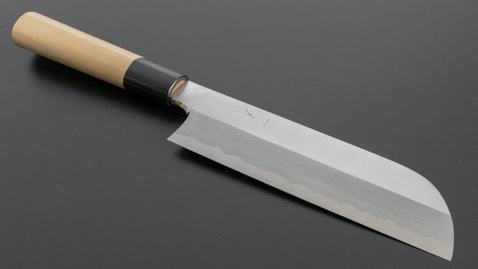 Hitohira Kikuchiyo Manzo White #3 Kamagata Usuba 180mm Ho Wood Handle (D-Shape)