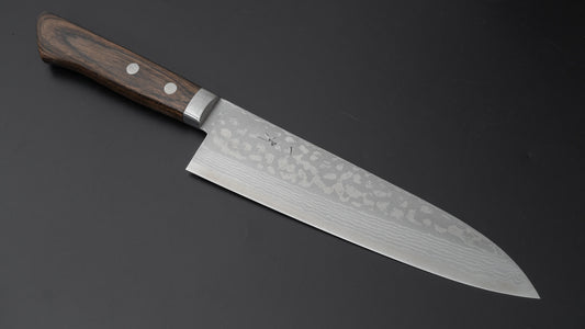Hitohira NM V10 Damascus Gyuto 180 mm Pakka-handvat