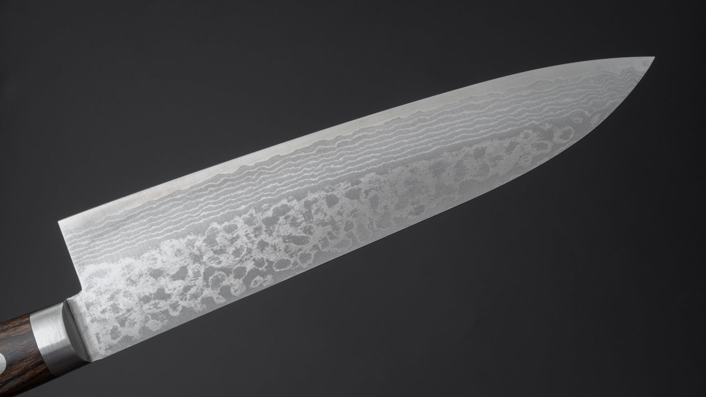 Hitohira NM V10 Damascus Gyuto 180 mm Pakka-handvat