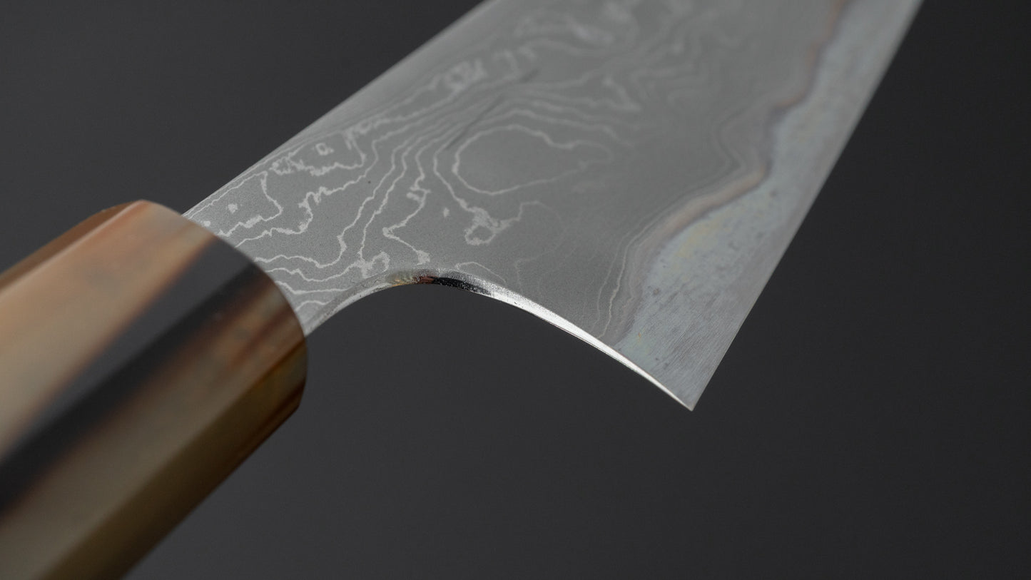 Hitohira Tanaka Yohei Blue #1 Damascus Gyuto 210mm Ebony Handle