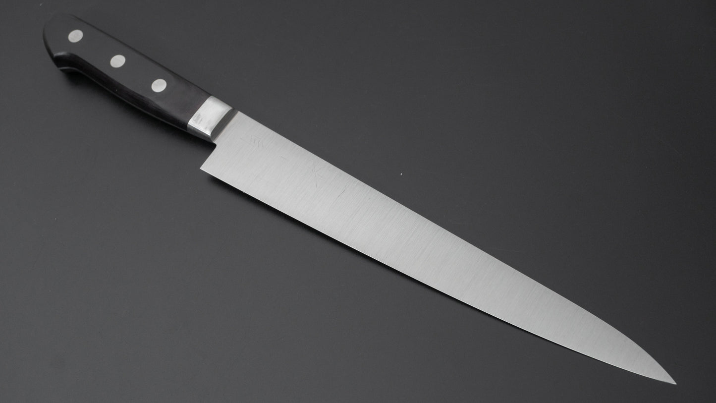 Hitohira Ashi White #2 Sujihiki 240mm Pakka Handle