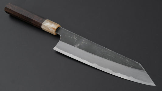 Hitohira Togashi Blue #2 Kurouchi Kiritsuke Gyuto 210mm Ebony Handle