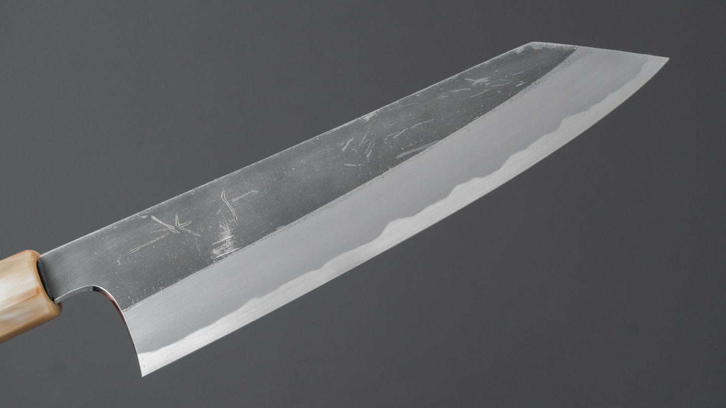 Hitohira Togashi Blue #2 Kurouchi Kiritsuke Gyuto 210mm Ebony Handle