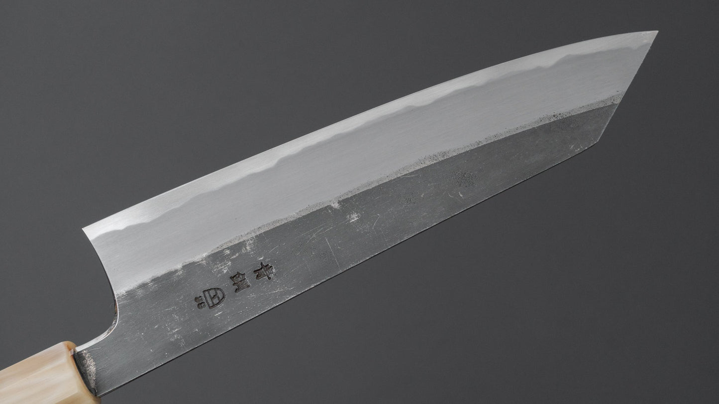 Hitohira Togashi Blue #2 Kurouchi Kiritsuke Gyuto 210mm Ebony Handle