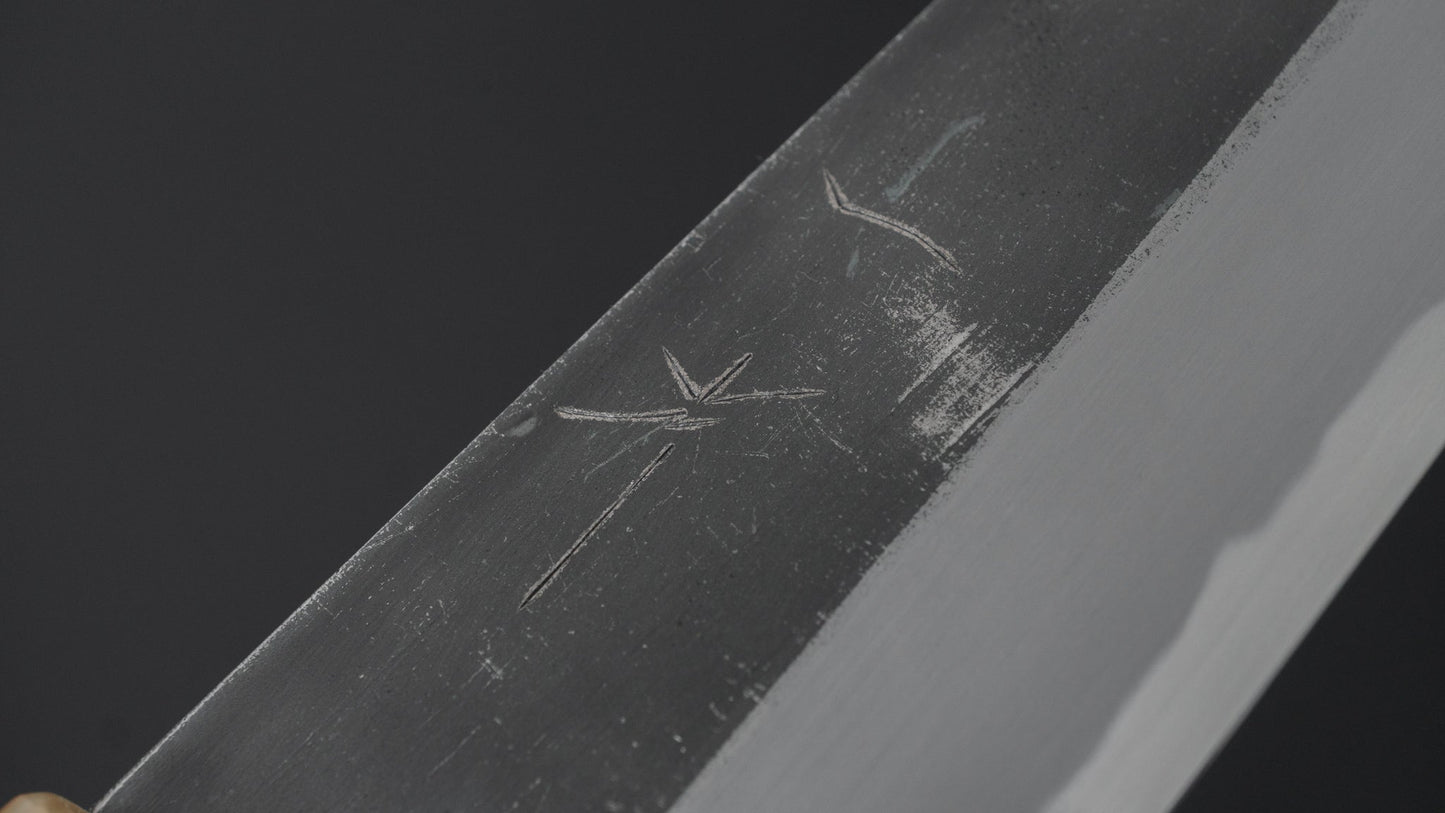 Hitohira Togashi Blue #2 Kurouchi Kiritsuke Gyuto 210mm Ebony Handle